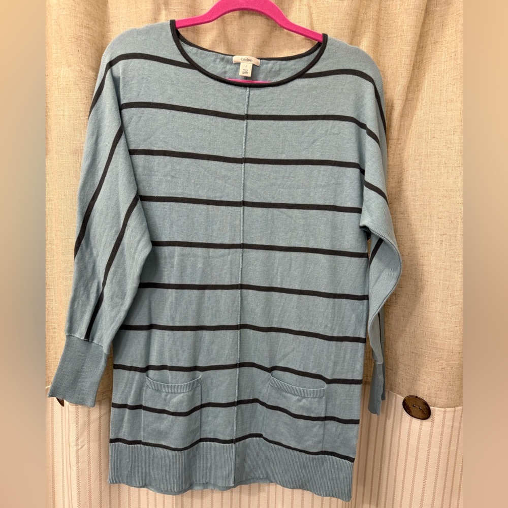 Caslon Blue and Pink Knit Top